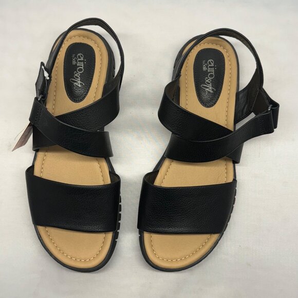Euro Soft by Sofft Sandals Women's 9.5 W Black sandals adjustable straps NWT - Picture 4 of 16